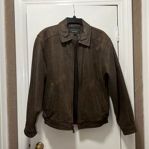 Croft & Borrow leather bomber jacket